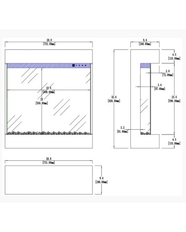 CHEMINÉE ÉLECTRIQUE MURALE DAVID BLANC - 750/1500W