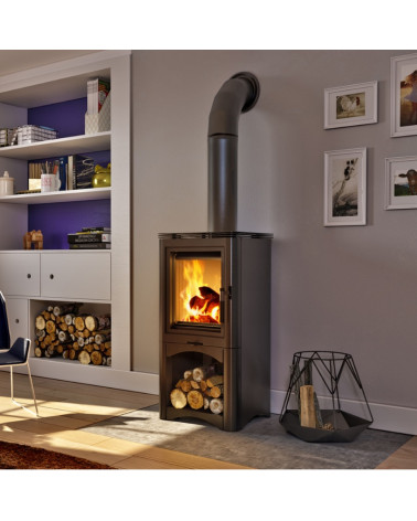 Poêle à bois moderne