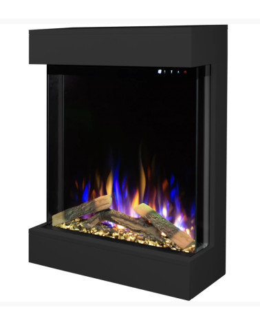 CHEMINÉE ÉLECTRIQUE MURALE DAVID NOIR - 750/1500W