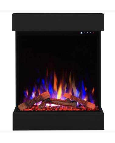 CHEMINÉE ÉLECTRIQUE MURALE DAVID NOIR - 750/1500W